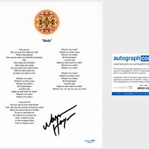 Warren Haynes 'Gov't Mule' Signed Lyric Sheet 'Mule' ACOA