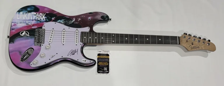 EMILY ARMSTRONG SIGNED CUSTOM LINKIN PARK FROM ZERO ELECTRIC GUITAR JSA COA