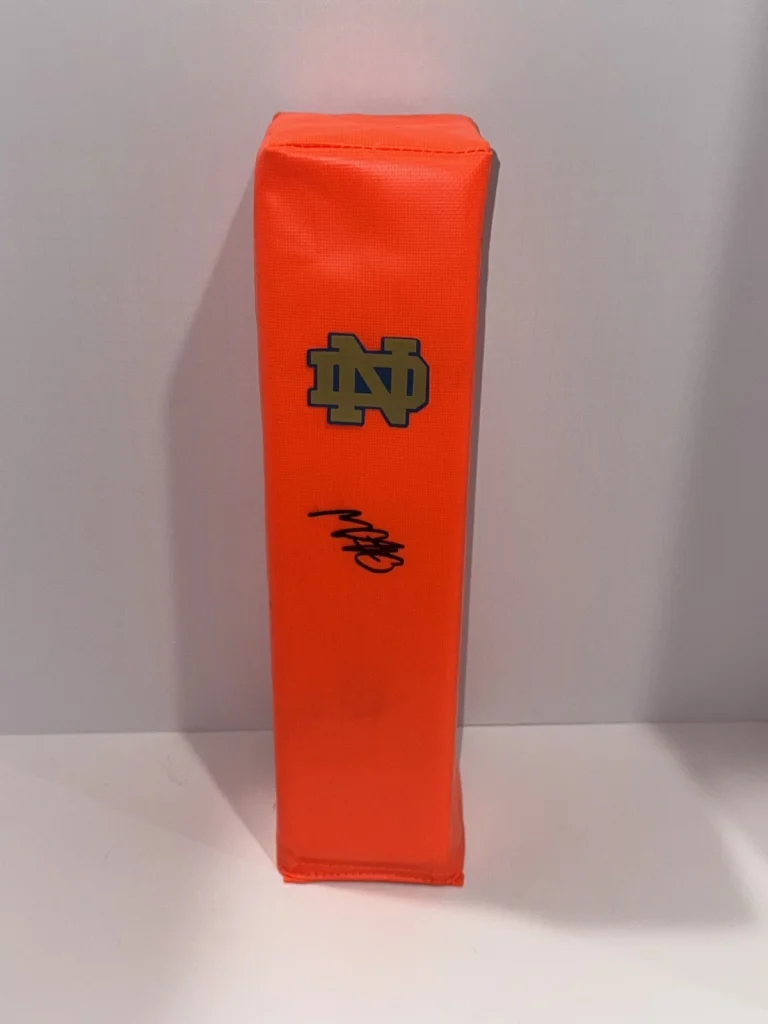 MALACHI FIELDS SIGNED TOUCHDOWN PYLON NOTRE DAME FIGHTING IRISH FOOTBALL