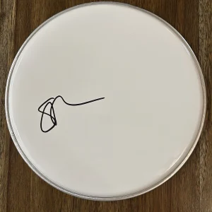 Steve Gorman ‘The Black Crowes’ Drummer Signed White 10” Drumhead Autograph