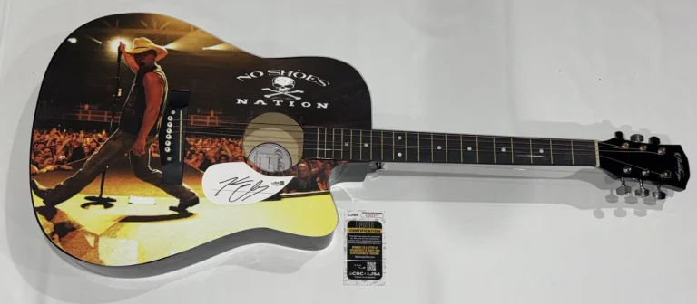 KENNY CHESNEY SIGNED CUSTOM ACOUSTIC GUITAR NO SHOES NATION JSA COA