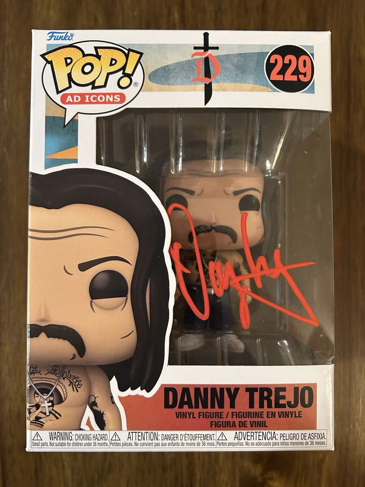 Danny Trejo Signed Autograph Funko Pop Machette Trejos Tacos Ad
