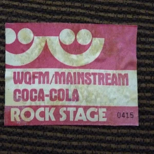 Robin Trower 1985 WQFM Mainstream Coca-Cola Rock Stage Backstage Pass Sticker
