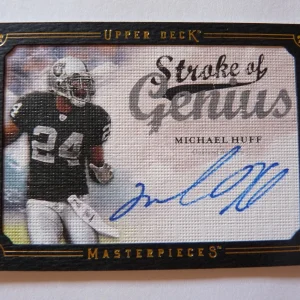 2008 UD Masterpieces Stroke Of Genius Autographs #SOG73 Michael Huff Autograph