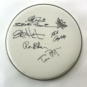 TOM PETTY AND THE HEARTBREAKERS X6 SIGNED AUTOGRAPH 12" DRUMHEAD ULTRA RARE JSA