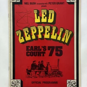 ROBERT PLANT SIGNED AUTOGRAPH 1975 LED ZEPPELIN CONCERT TOUR PROGRAM - RARE JSA