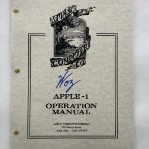 STEVE WOZ WOZNIAK SIGNED AUTOGRAPH APPLE 1 COMPUTER OPERATION MANUAL - VERY RARE