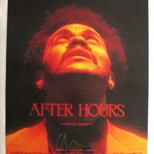 THE WEEKND SIGNED AUTOGRAPH 24X30 CONCERT TOUR POSTER - AFTER HOURS, VERY RARE!