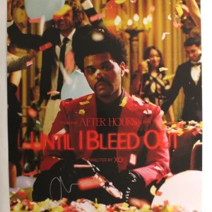THE WEEKND SIGNED AUTOGRAPH 24X30 CONCERT TOUR POSTER - UNTIL I BLEED OUT, RARE!