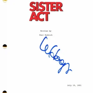 WHOOPI GOLDBERG SIGNED AUTOGRAPH SISTER ACT FULL MOVIE SCRIPT - EGOT WINNER!