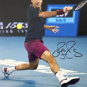ROGER FEDERER SIGNED AUTOGRAPH 8X10 PHOTO - TENNIS LEGEND & WIMBLEDON CHAMPION