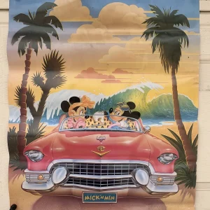 Mick N Min Mickey Minnie Mouse Poster 1986 ORIGINAL 16" x 22" #213
