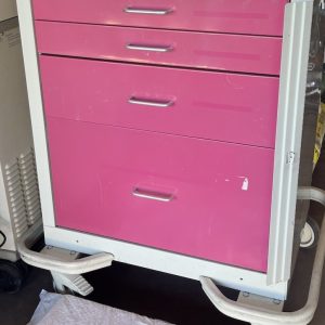 Armstrong Medical 4 Drawer Locking Rolling Medical Crash Cart Locking Cabinet