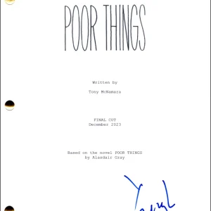Yorgos Lanthimos Signed Autograph Poor Things Full Movie Script Screenplay
