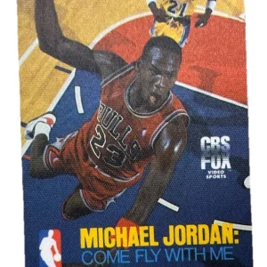 RARE Michael Jordan Come Fly With Me 1989 CBS Fox Video Cloth Promo Card MISCUT