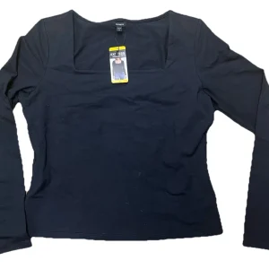 Express Women's Square Neck Shirt Top Size M Black NWT
