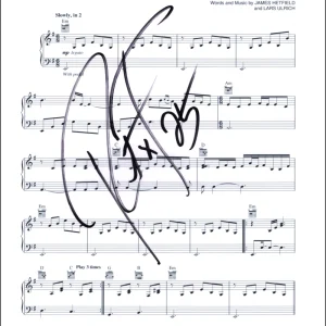 Robert Trujillo Metallica Signed Autograph Nothing Else Matters Sheet Music JSA