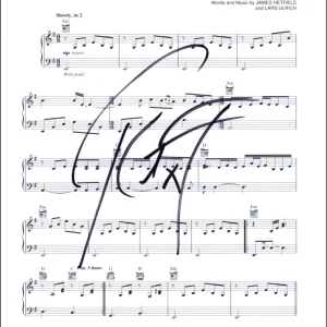 Robert Trujillo Metallica Signed Autograph Nothing Else Matters Sheet Music COA