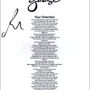 Rick Mitarotonda Goose Signed Autograph Your Direction Lyric Sheet Music JSA COA