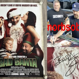 BILLY BOB THORNTON SIGNED BAD SANTA 27x40 POSTER w/EXACT VIDEO PROOF BECKETT COA