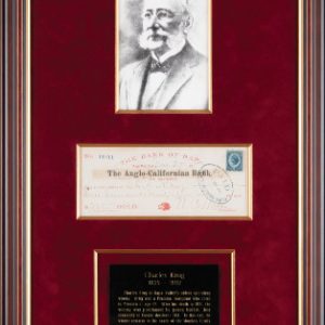 Charles Krug Winemaking Pioneer Napa Winery Signed Autograph Framed Photo Check