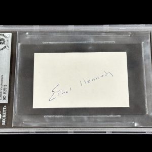 Ethel Kennedy Wife Robert F. Kennedy RFK Rare Signed Autograph Beckett BAS Slab