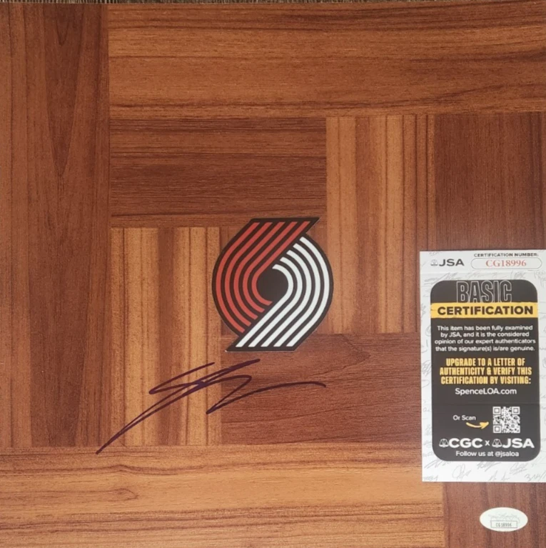 Shaedon Sharpe Signed Floorboard w/ JSA COA #CG18996 Portland Trail Blazers