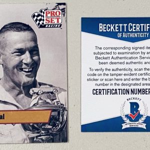 Jim Paschal Signed Autographed 1991 Pro Set Card #L27 Beckett BAS NASCAR HOF