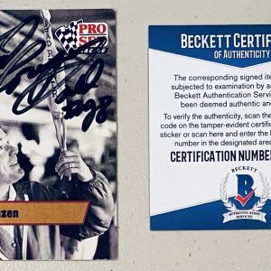 Fred Lorenzen Signed Autographed 1991 Pro Set Card #L3 Beckett BAS NASCAR HOF