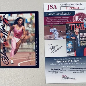 Florence Griffith Joyner Signed Autographed 1992 Classic Card #22 JSA Cert