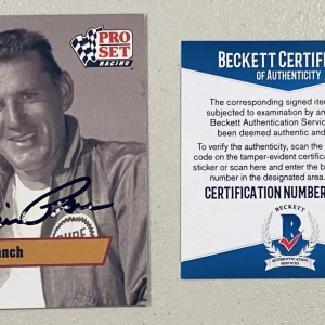 Marvin Panch Signed Autographed 1991 Pro Set Card #L13 Beckett BAS NASCAR HOF