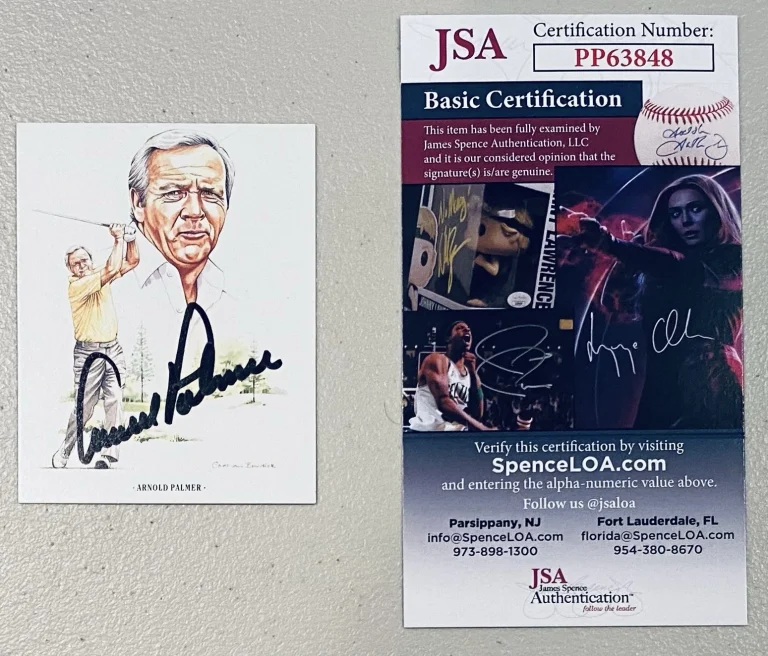Arnold Palmer Signed Autographed 1990 Imperial Publishing Card #14 JSA Cert