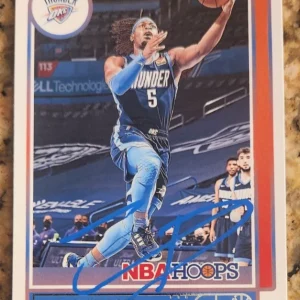 Luguentz Lu Dort Signed 2021-22 Panini NBA Hoops Card #33 Oklahoma City Thunder