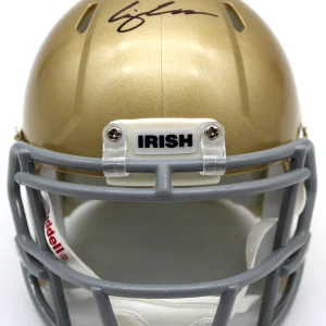 CJ Carr C.J. Notre Dame Fighting Irish Signed Mini Helmet w/Beckett BV10332