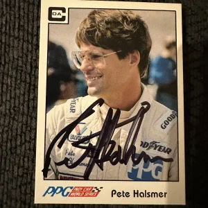 Signed Trading Card Indy 500 Car Indianapolis Pete Halsmer Autographed