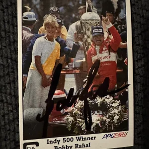Signed Trading Card Indy 500 Car Indianapolis Bobby Rahal