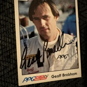 Signed Trading Card Indy 500 Car Indianapolis Geoff Brabham Autographed