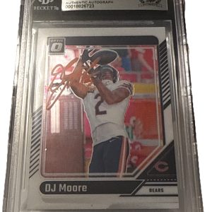 D.J. Moore signed Chicago Bears 2024 Donruss Optic #36 Card Beckett 00018826723