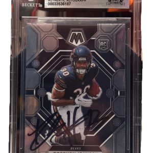 Roschon Johnson signed Chicago Bears 2023 Panini RC Card Beckett 00033536187