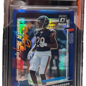 Tyrique Stevenson signed Chicago Bears 2023 Donruss RC Card Beckett 00033535899