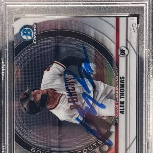 Alek Thomas signed 2020 Bowman Chrome Arizona Diamondbacks Card PSA/DNA BTP-61
