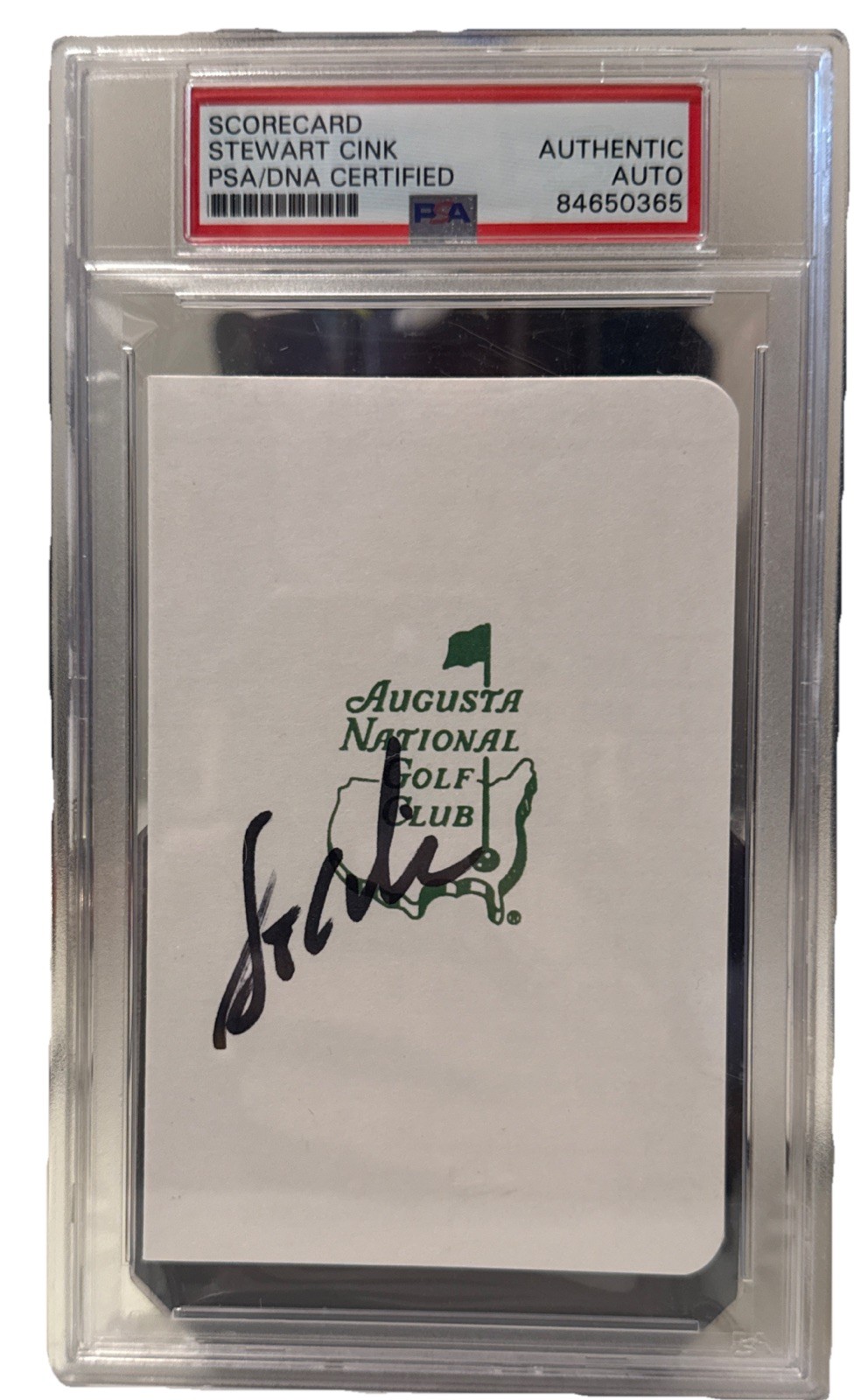Stewart Cink signed (Augusta) Masters Score Card PSA/DNA Encapsulated ...