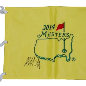 BUBBA WATSON signed (2014 MASTERS) Augusta Golf pin flag BECKETT BAS BQ88754