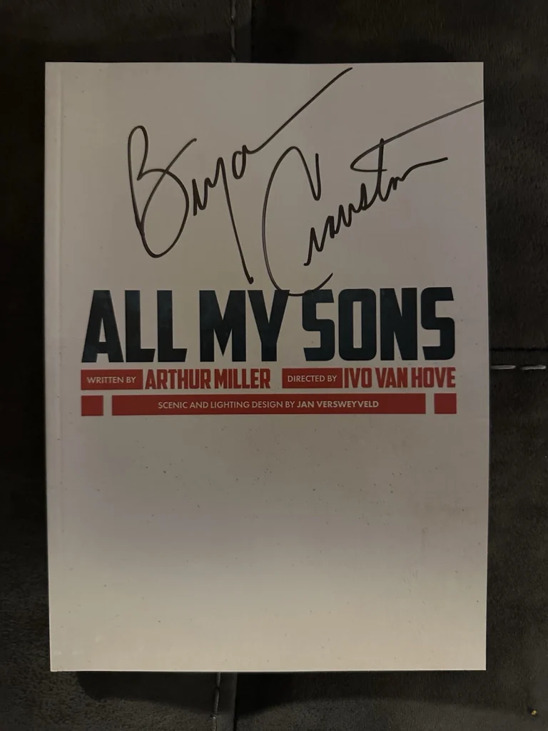 Bryan Cranston Signed Playbill Magazine Booklet All My Sons London 2025-2026