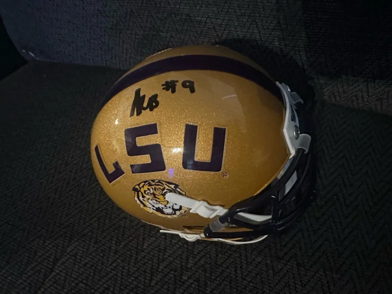 Kayshon Boutte Signed LSU Tigers Mini Helmet Autographed GTP New England Pats