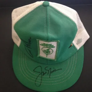 Arnold Palmer Jack Nicklaus HOF Golf Signed Auto Hat JSA Letter COA
