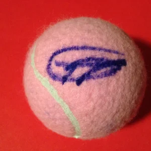 Lara Arruabarrena Pink Wilson Hope Cancer Research Tennis Ball Signed Auto