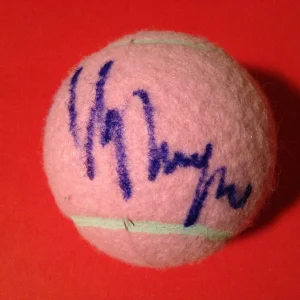 Tsvetana Pironkova Pink Wilson Hope Cancer Research Tennis Ball Signed Auto