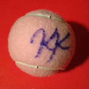 Karin Knapp Pink Wilson Hope Cancer Research Tennis Ball Signed Auto