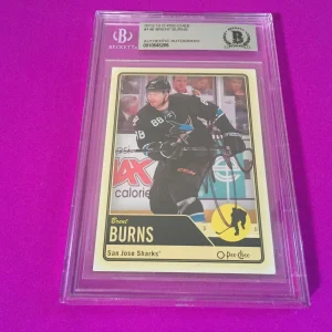Brent Burns 2012-13 O-Pee-Chee Signed Auto Beckett SLABBED BAS